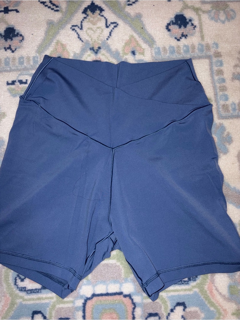 aerie V-Waist High-Rise Bike Shorts — Navy Blue